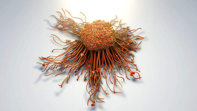 Ракові клітини поширюються, цифрова ілюстрація. — стокове фото