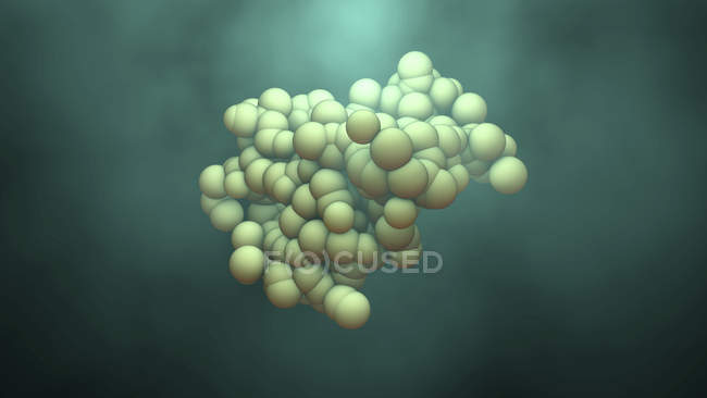 Proteincluster auf schlichtem Hintergrund, digitale Illustration. — Stockfoto