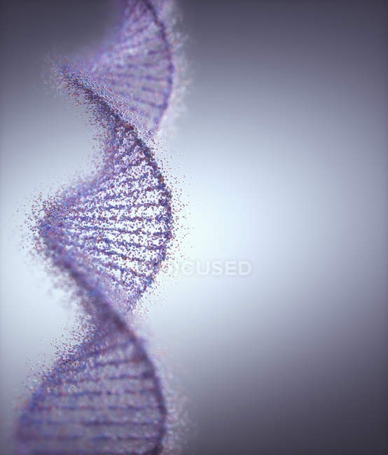 Ilustración digital abstracta de la molécula de ADN con daño genético
. - foto de stock