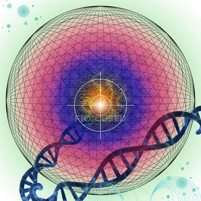 Terapia genética selectiva, ilustración conceptual abstracta. - foto de stock