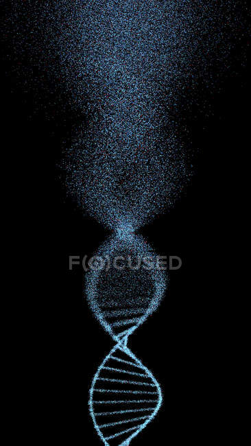 Molécula Dna dañada, ilustración conceptual del trastorno genético. - foto de stock
