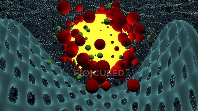 Abstract biopolymer structure, conceptual illustration. — Stock Photo
