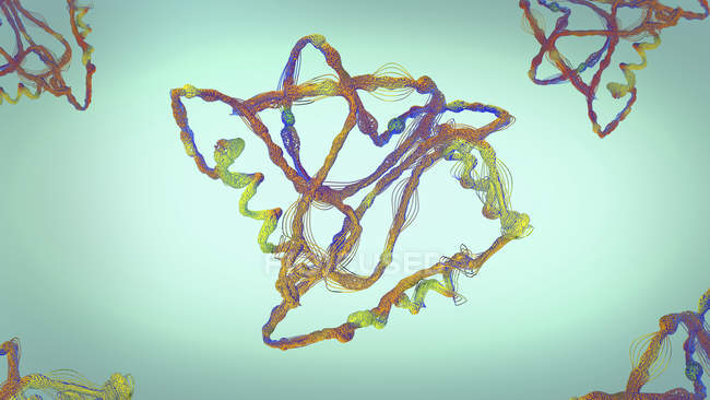 Abstrakte Proteinbildung, digitale Illustration. — Stockfoto