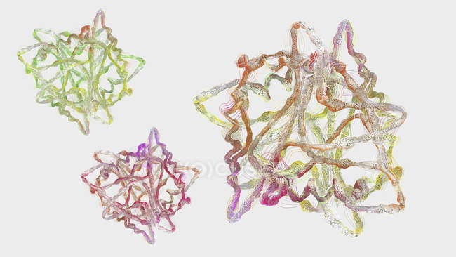 Abstract protein formation, digital illustration. — Stock Photo