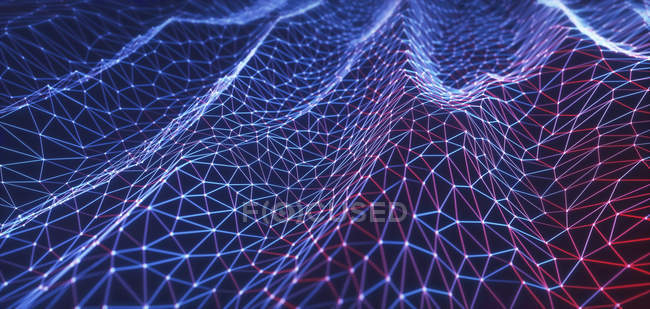 Abstract mesh of digital network, conceptual digital illustration. — Stock Photo