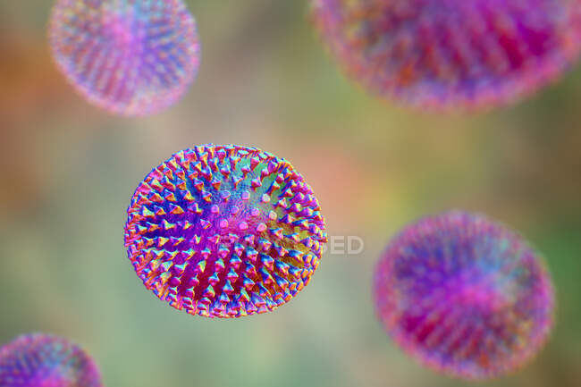 Flu viruses, computer illustration — Stock Photo