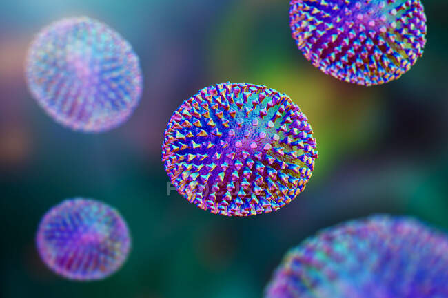 Virus de la gripe, ilustración por ordenador — Stock Photo