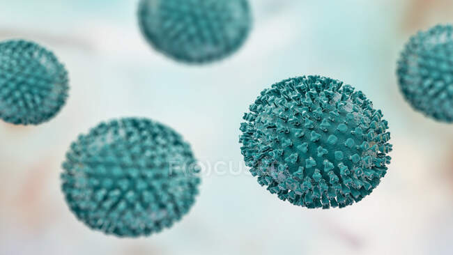 Grippeviren, Computerillustration — Stockfoto