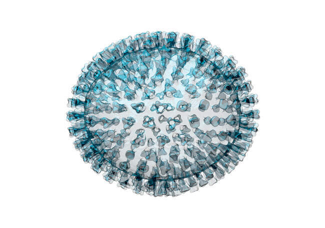 Virus de la grippe, illustration informatique — Photo de stock