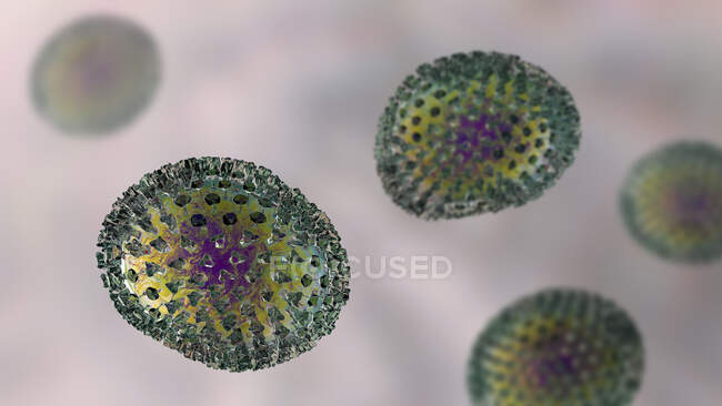 Virus de la grippe, illustration informatique — Photo de stock