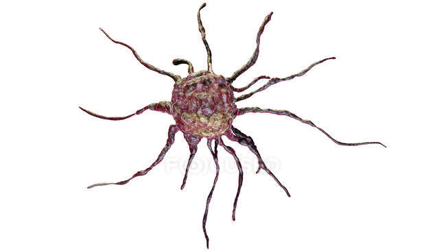 Célula cancerígena, ilustração do computador — Fotografia de Stock