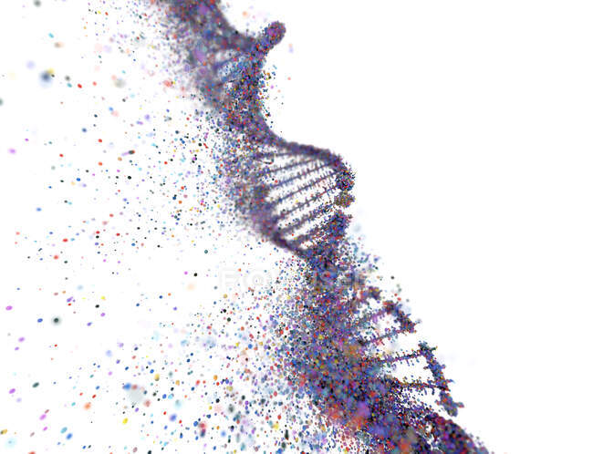Daño al ADN, ilustración conceptual . - foto de stock