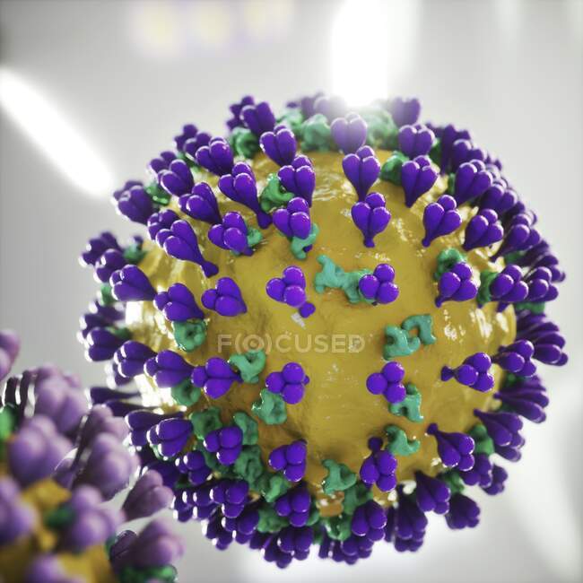 Particella di coronavirus, illustrazione per computer — Foto stock
