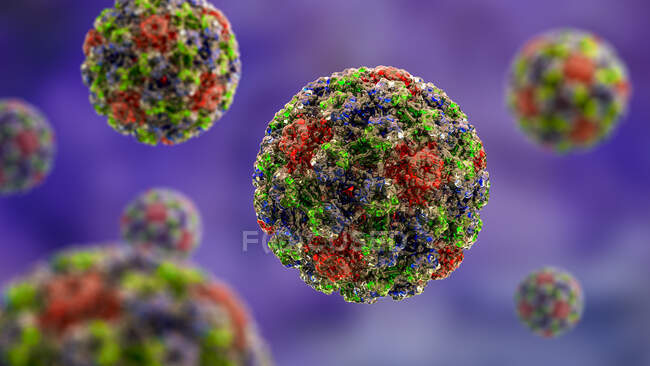 Virus del papilloma umano (HPV), illustrazione per computer — Foto stock