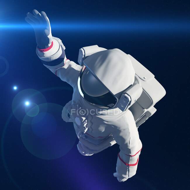 Astronaut in space, computer illustration — Stock Photo