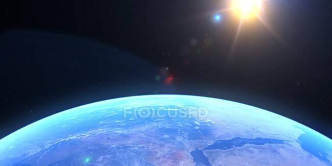 Earth from space, computer illustration — Stock Photo