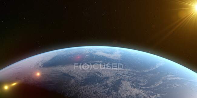 Terre de l'espace, illustration par ordinateur — Photo de stock