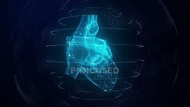 Сканування серця, концептуальна ілюстрація — стокове фото