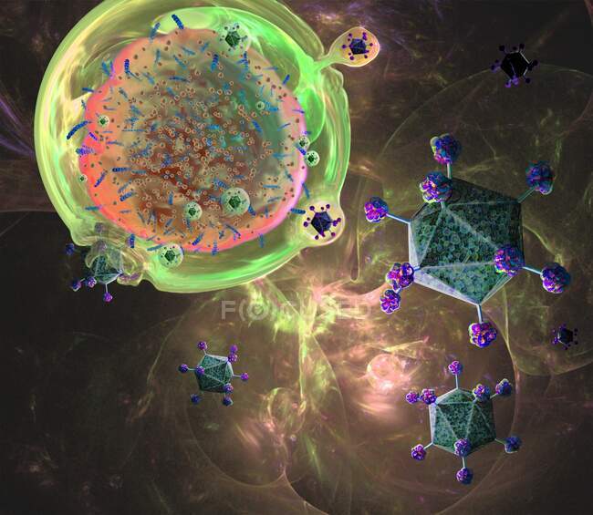 Illustration der CAR (chimärer Antigen-Rezeptor) T-Zell-Immuntherapie, ein Prozess, der zur Behandlung von Krebs entwickelt wird — Stockfoto
