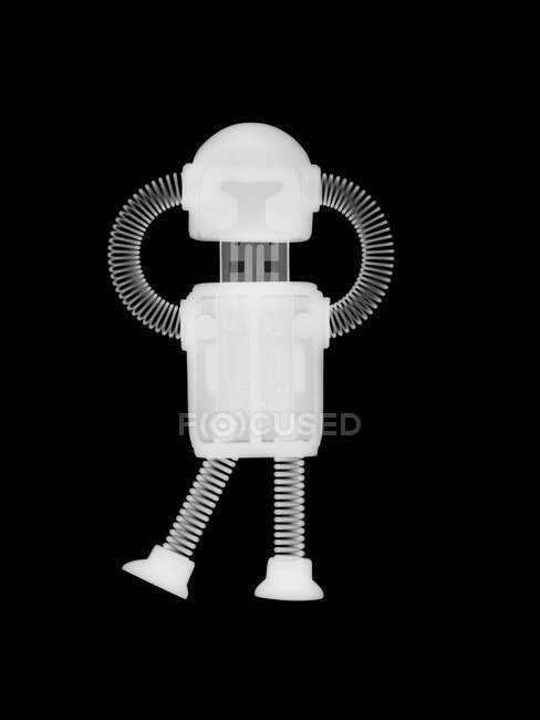 Toy metal robot, X-ray. — Stock Photo
