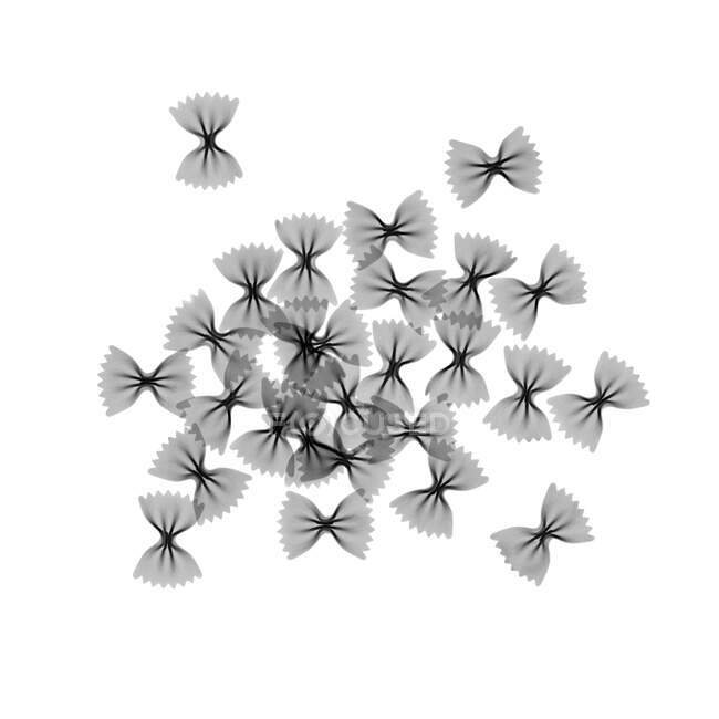 Farfalle pasta, X-ray. — Stock Photo