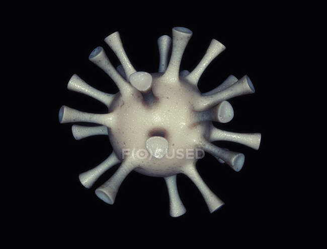 Частинка коронавірусу Covid-19, ілюстрація . — стокове фото