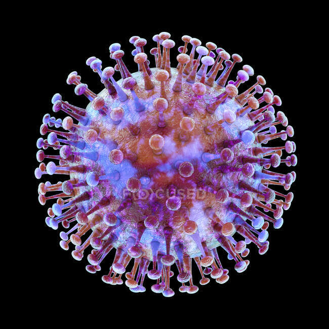 Частинка вірусу, комп'ютерна ілюстрація — стокове фото