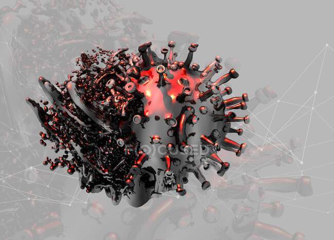 Распространение коронавируса, концептуальная иллюстрация. — стоковое фото