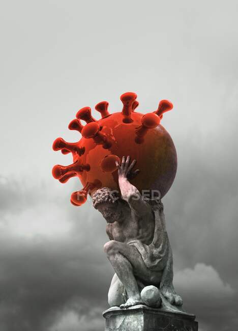 Pandemia de Coronavirus, ilustración conceptual - foto de stock