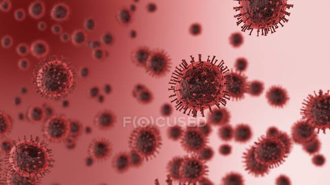 3D иллюстрация коронавирусов. — стоковое фото