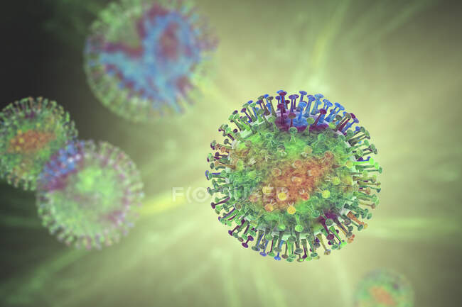 Groupe de virus, illustration informatique — Photo de stock