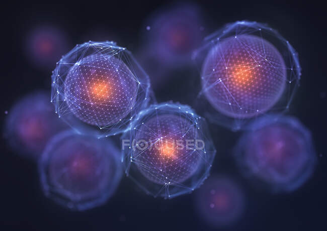 Biotechnology or biotech, concept of creation, division and cellular development. High organic technology with productive purposes — Stock Photo