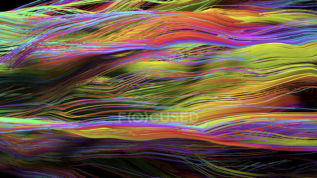Cables de colores, ilustración por computadora - foto de stock