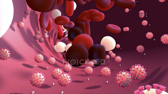 Infección por Coronavirus, ilustración conceptual. - foto de stock