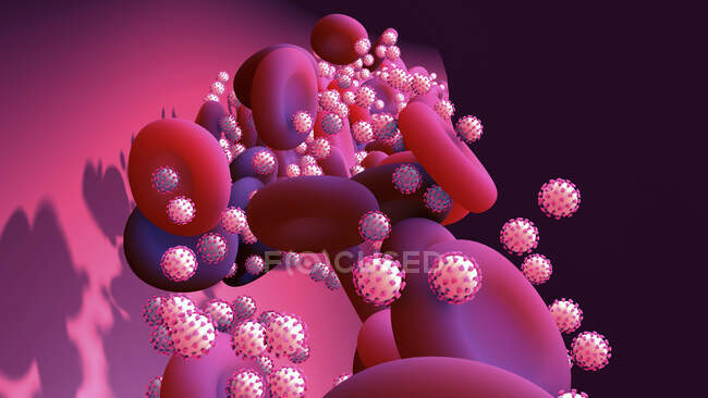 Infecção por coronavírus, ilustração conceitual. — Fotografia de Stock