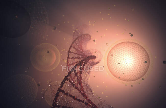 Ingeniería genética, ilustración conceptual - foto de stock