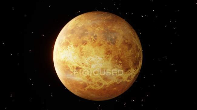 Ilustración de Venus con atmósfera visible. - foto de stock