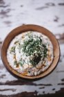 Хумус из белых бобов — стоковое фото