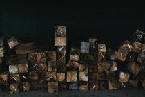 Troncos de madera y madera - foto de stock