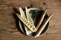 Pickled bamboo shoots — Stock Photo