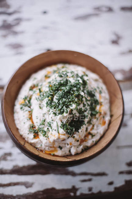 Hummus aus weißen Bohnen — Stockfoto