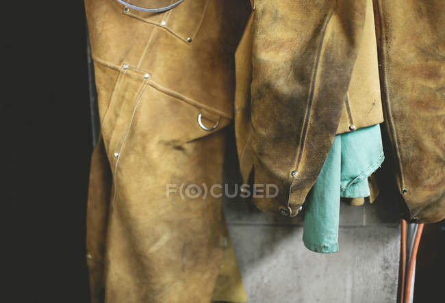 Leather work jackets — Stock Photo