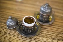 Cups of typical turkish coffee — Stock Photo