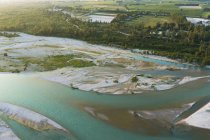 Piave rivière et terres agricoles — Photo de stock