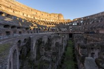 Arena of Colosseum at sunset — Stock Photo