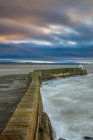 Burghead Harbor during the sunset — Stock Photo