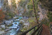 Water trail at Orrido of Slizza — Stock Photo