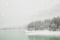 Paysage hivernal de Barcis — Photo de stock