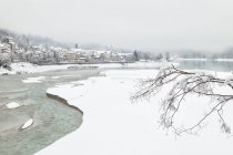 Зимовий пейзаж з Barcis — стокове фото