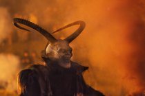 Ужасный демон Крампус — стоковое фото